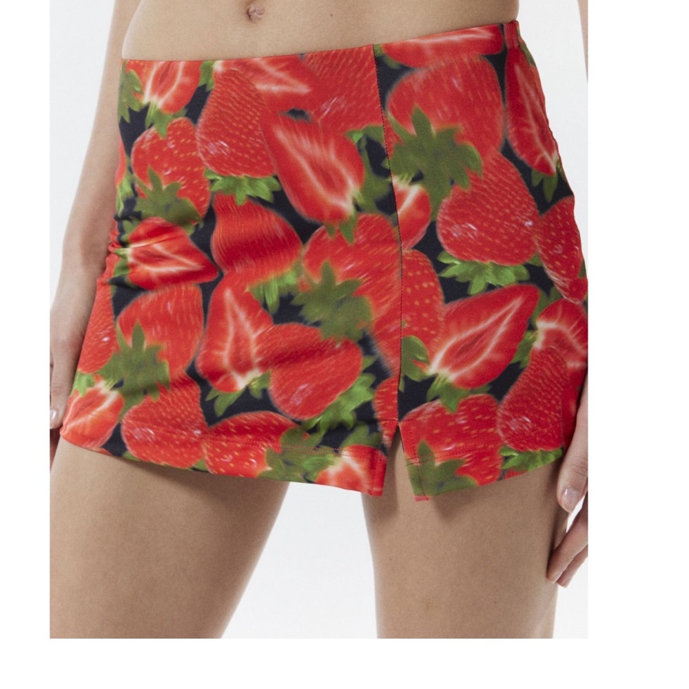 Urban Outfitters Red Strawberry Mini Skirt